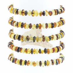 Amber mix color beads bracelet
